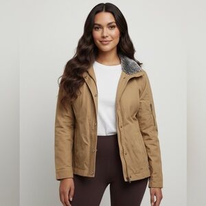 Noble Outfitters Utility Jacket with Faux Fur Collar